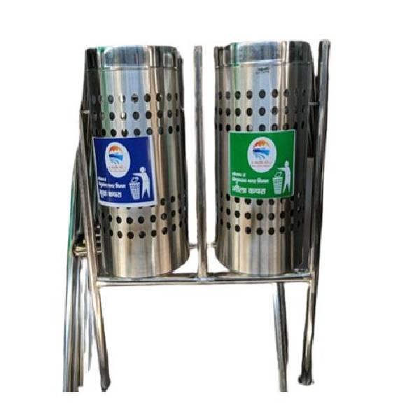 Stainless Steel Office Dustbin 25L