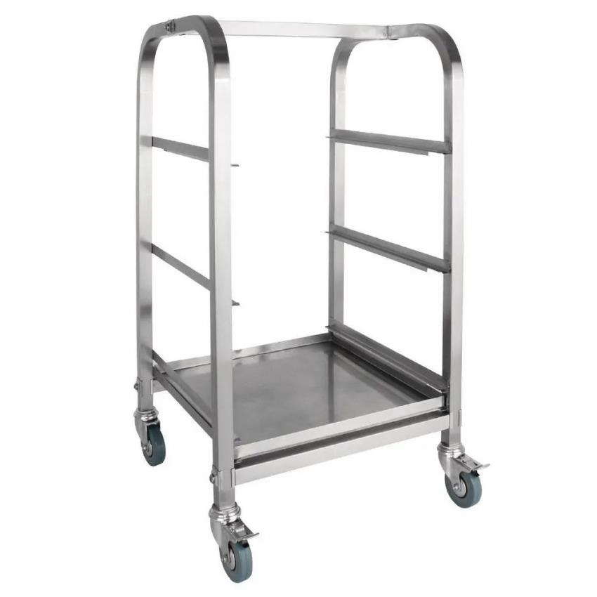 Stainless Steel Glass Service Trolley