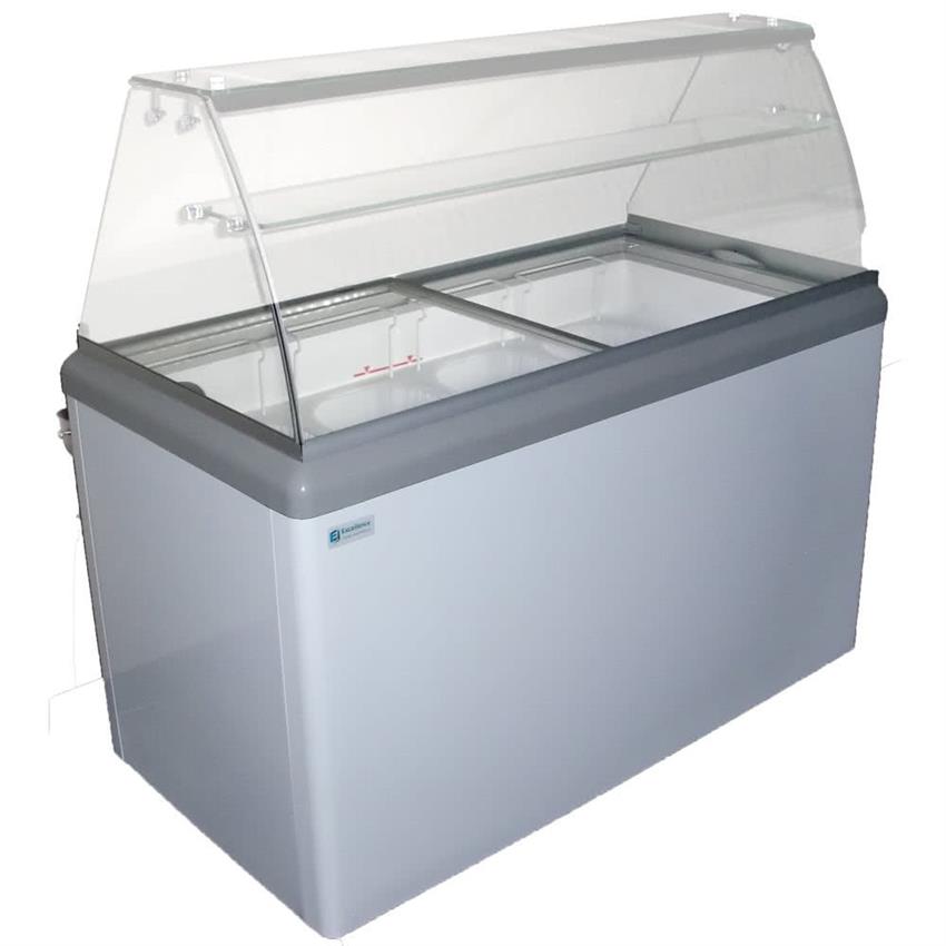 Stainless Steel 100L Glass Top Ice Cream Freezer