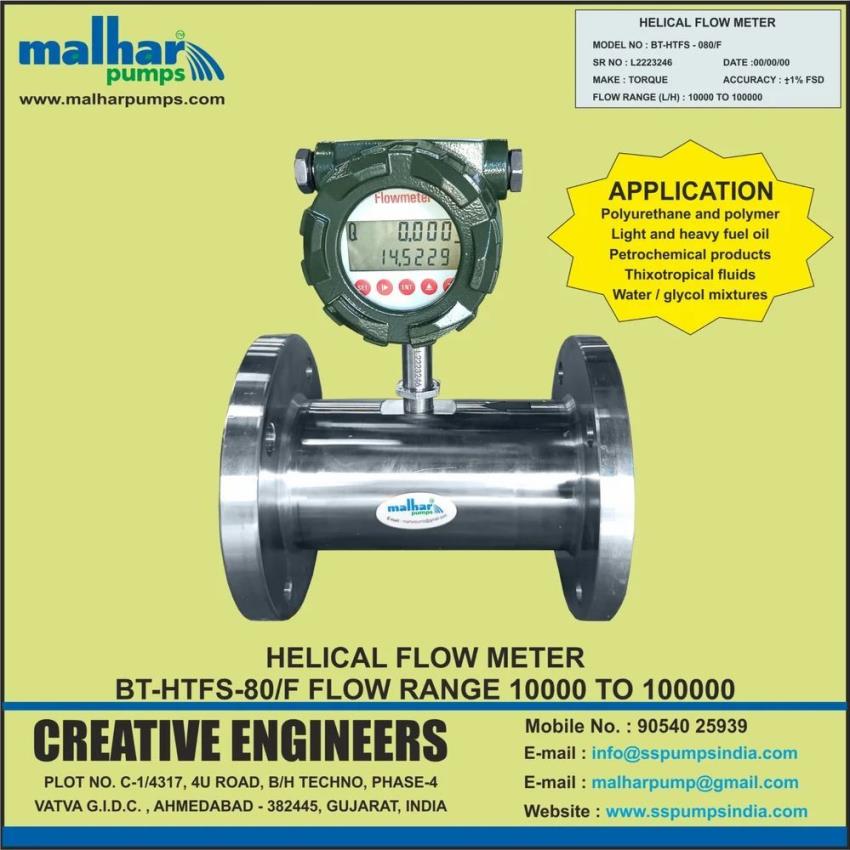 Stainless Steel Helical Flow Meter BT-HTFS-80