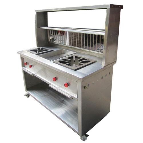 Hotel Stainless Steel Chole Bhature Counter
