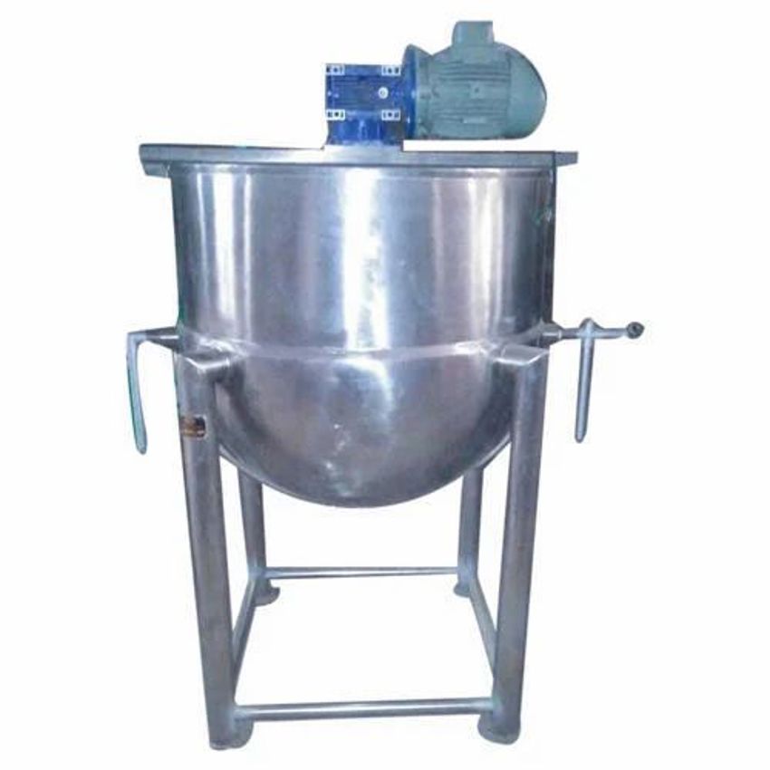 Stainless Steel Kettle With Scrapper, 25-250 Gallon