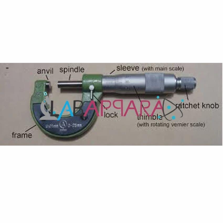 Stainless Steel Lab Micrometer Screw Gauge