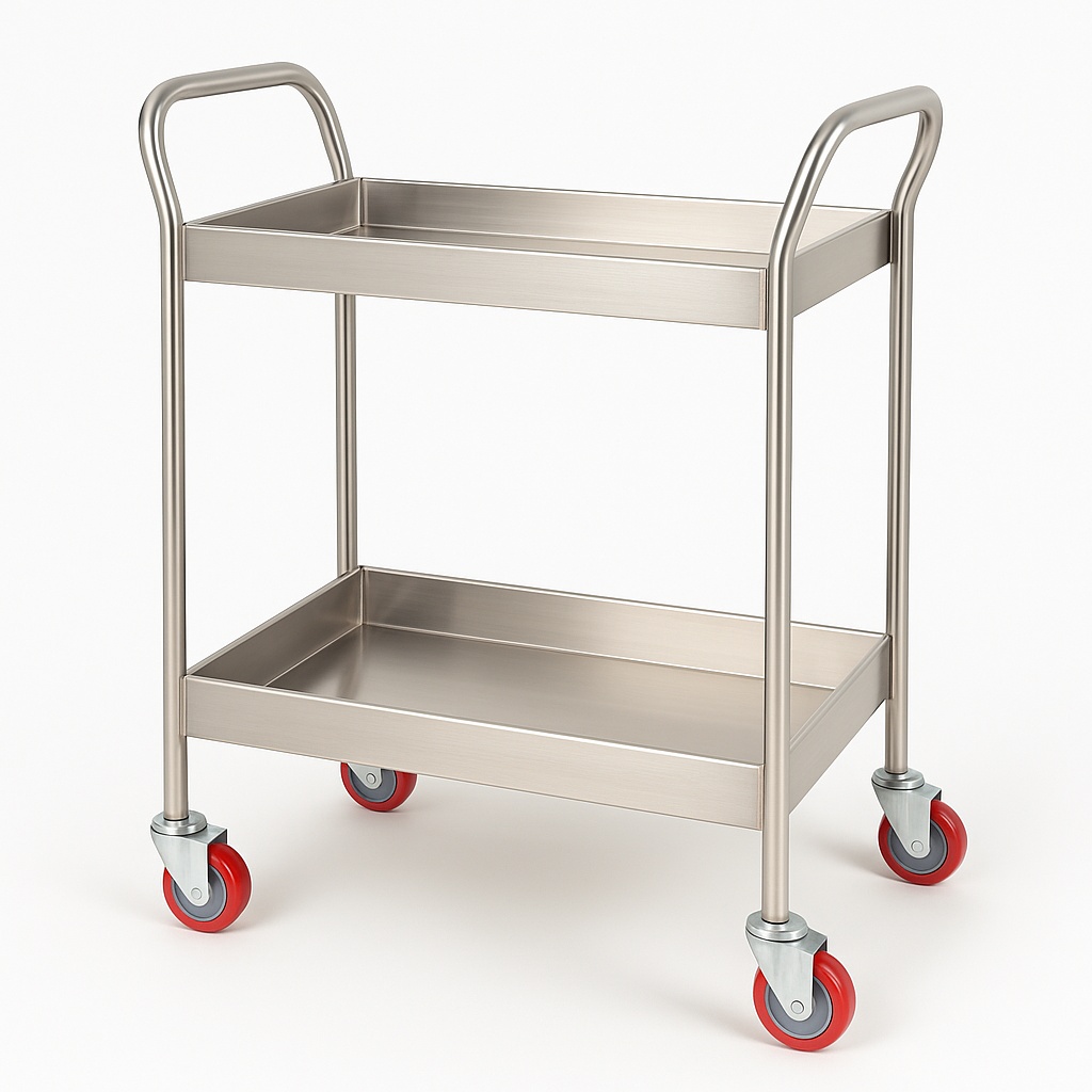 Standard Stainless Steel Hospital Trolley