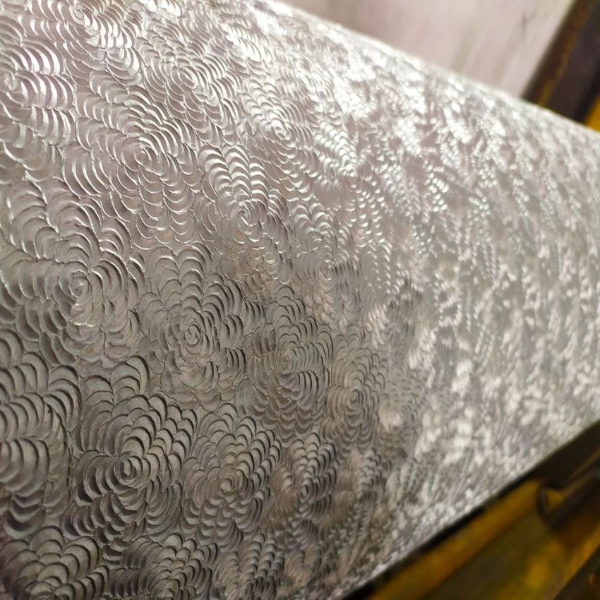 Stainless Steel Paper Embossed Roller, Chrome Finish