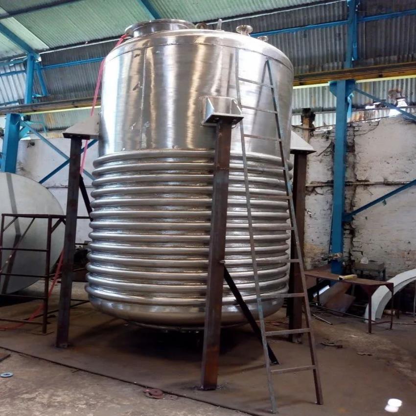 Polished Steel Chemical Storage Vessel