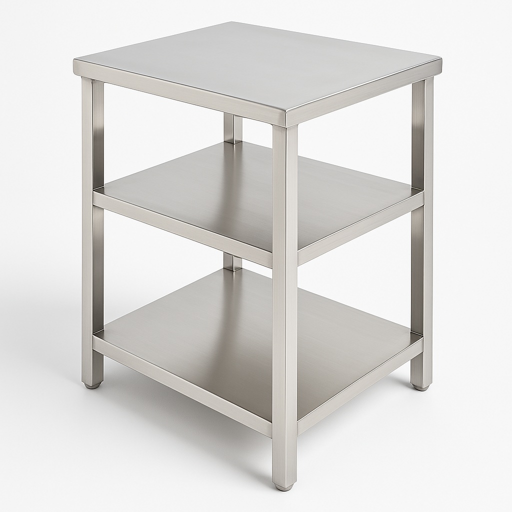 Polished Stainless Steel Work Table