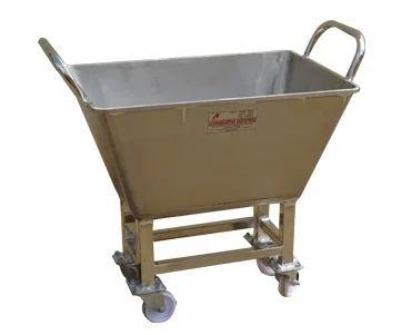 Stainless Steel Rice Collection Cart