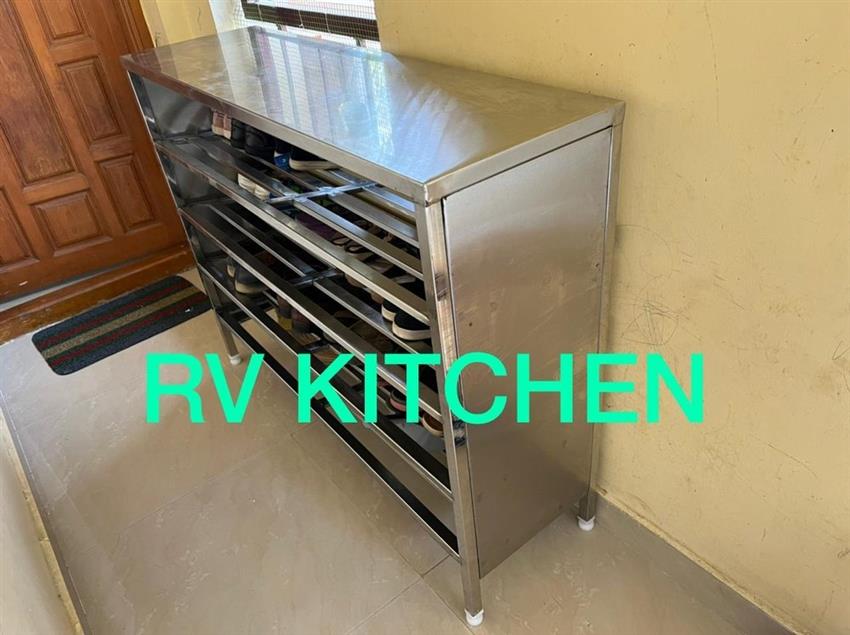 4-Tier Stainless Steel Shoe Rack