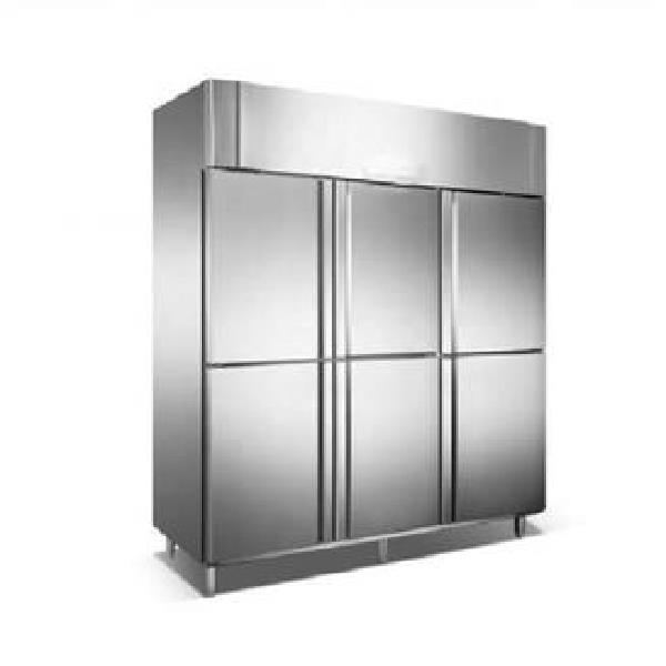 Silver Stainless Steel Six Door Vertical Refrigerator