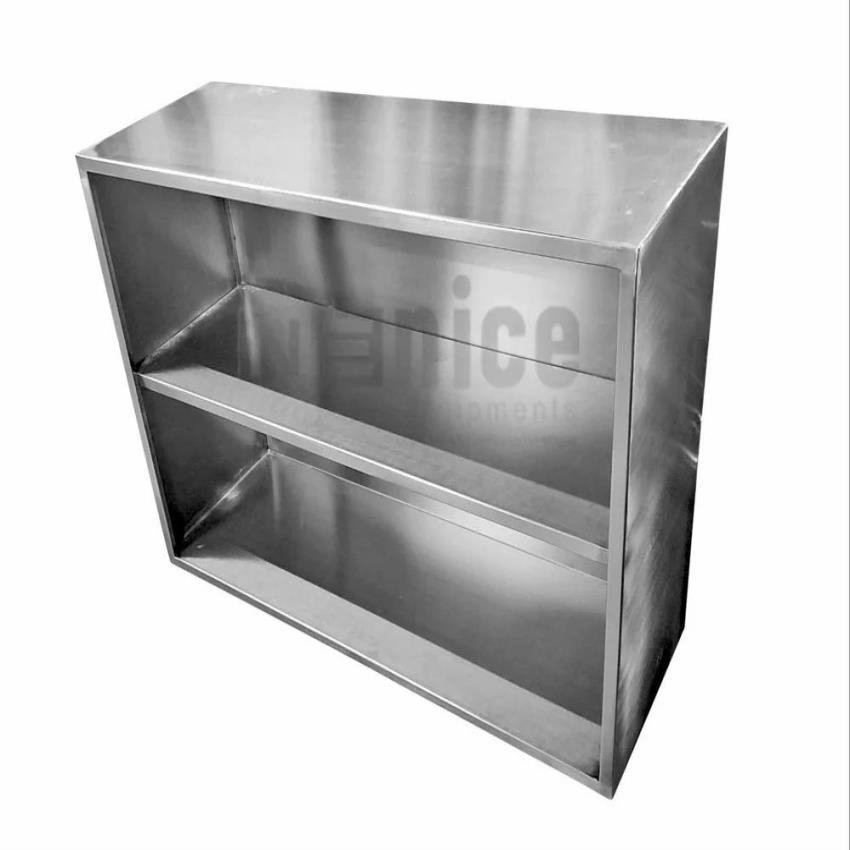 Stainless Steel Wall Cabinet, 2 Shelves