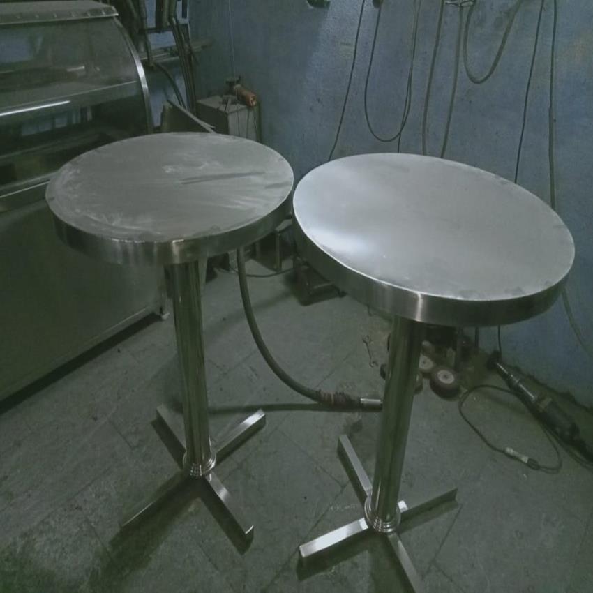 Steel Ss Round Standing Table