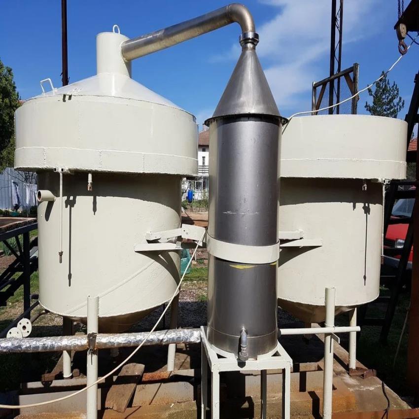 Stainless Steel Steam Distillation Equipment, Essential Oil, 1 Ton/Day