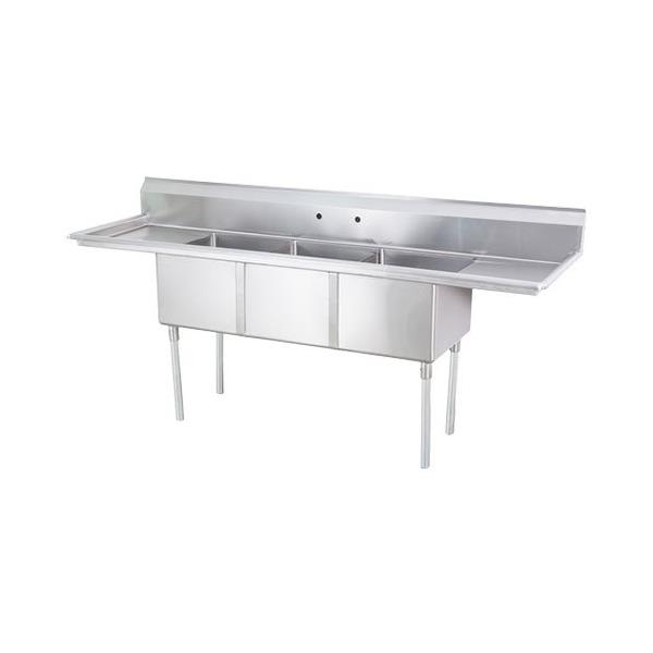 Stainless Steel Triple Bowl Sink