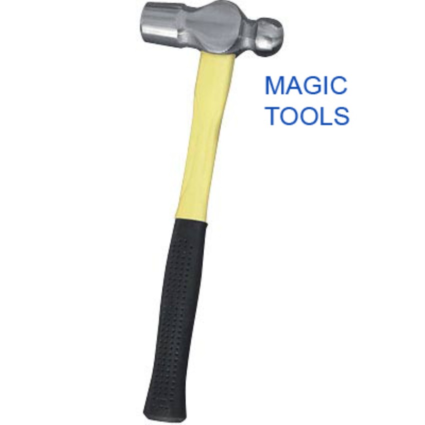 Steel Ball-Peen Hammer, 1lb, Medium Mallet