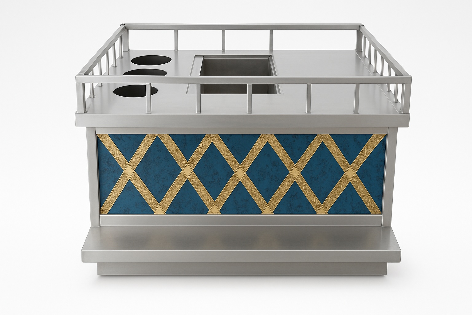 Chrome Finish Steel Catering Counter