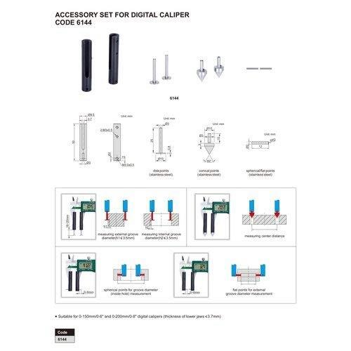 Steel Digital Caliper Accessory Set