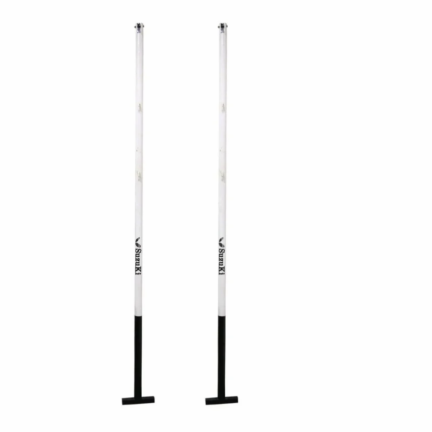 Steel White Portable Badminton Pole