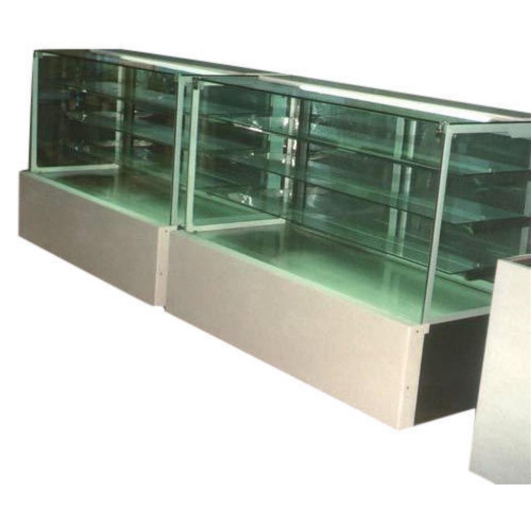 Straight Stainless Steel Glass Display Counter