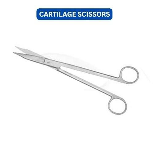 Surgihub 7 1/4 Inch Stainless Steel Cartilage Scissors