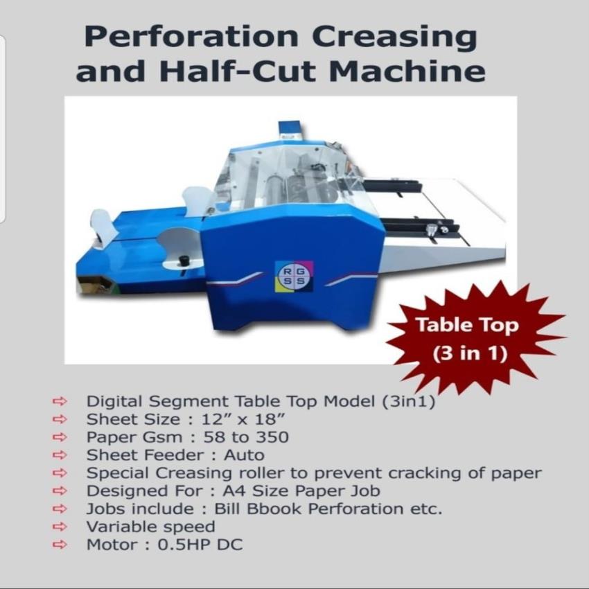 Table Top Half Cutting Creasing Perforation Machine 18"