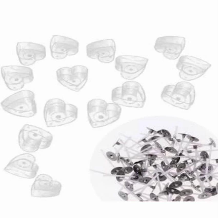 Transparent Polycarbonate Heart Tea Light Cup
