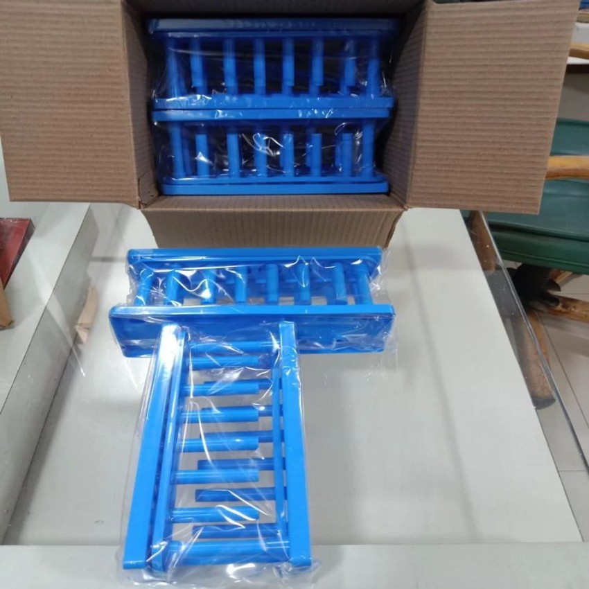 Sky Blue Polypropylene Test Tube Stand