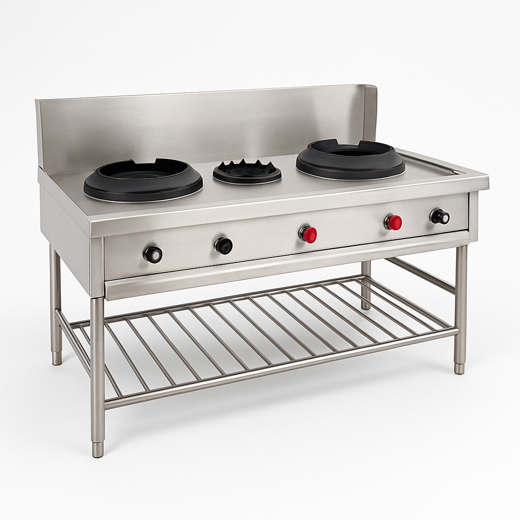 Three Burner Commercial Range