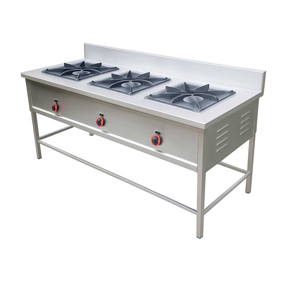 3 Burner SS Cooking Range