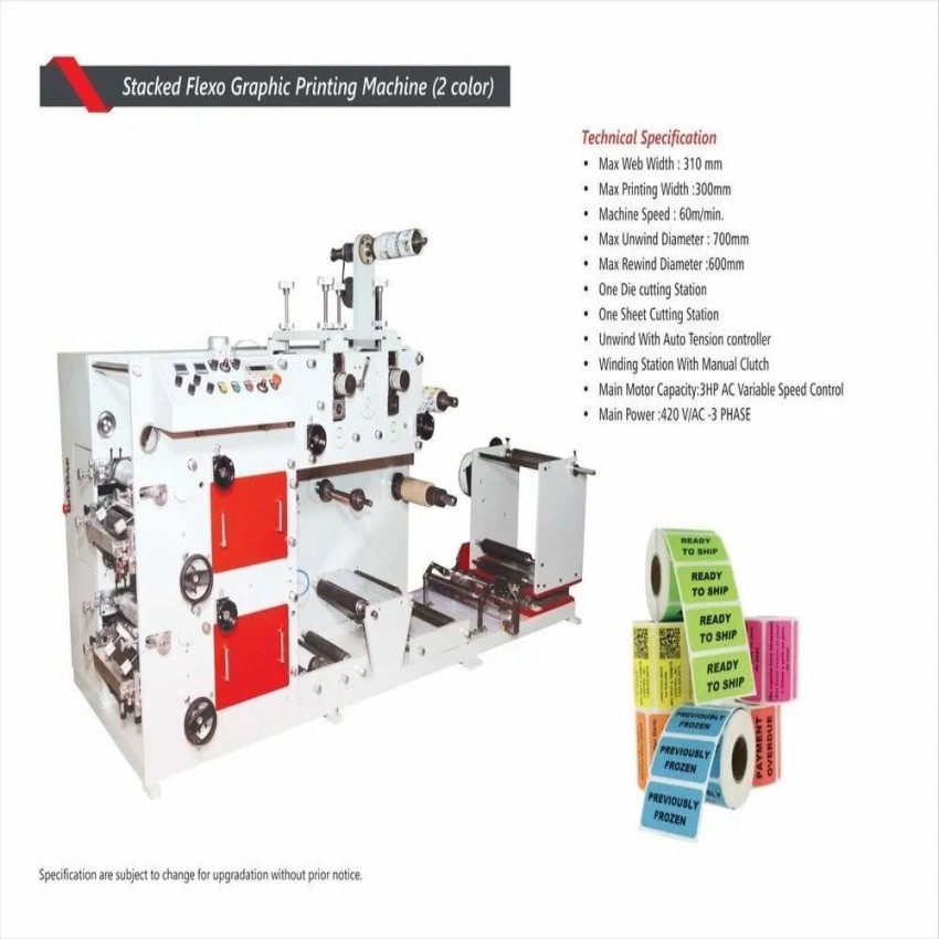3 Colour Rotary Flexo Label Printer