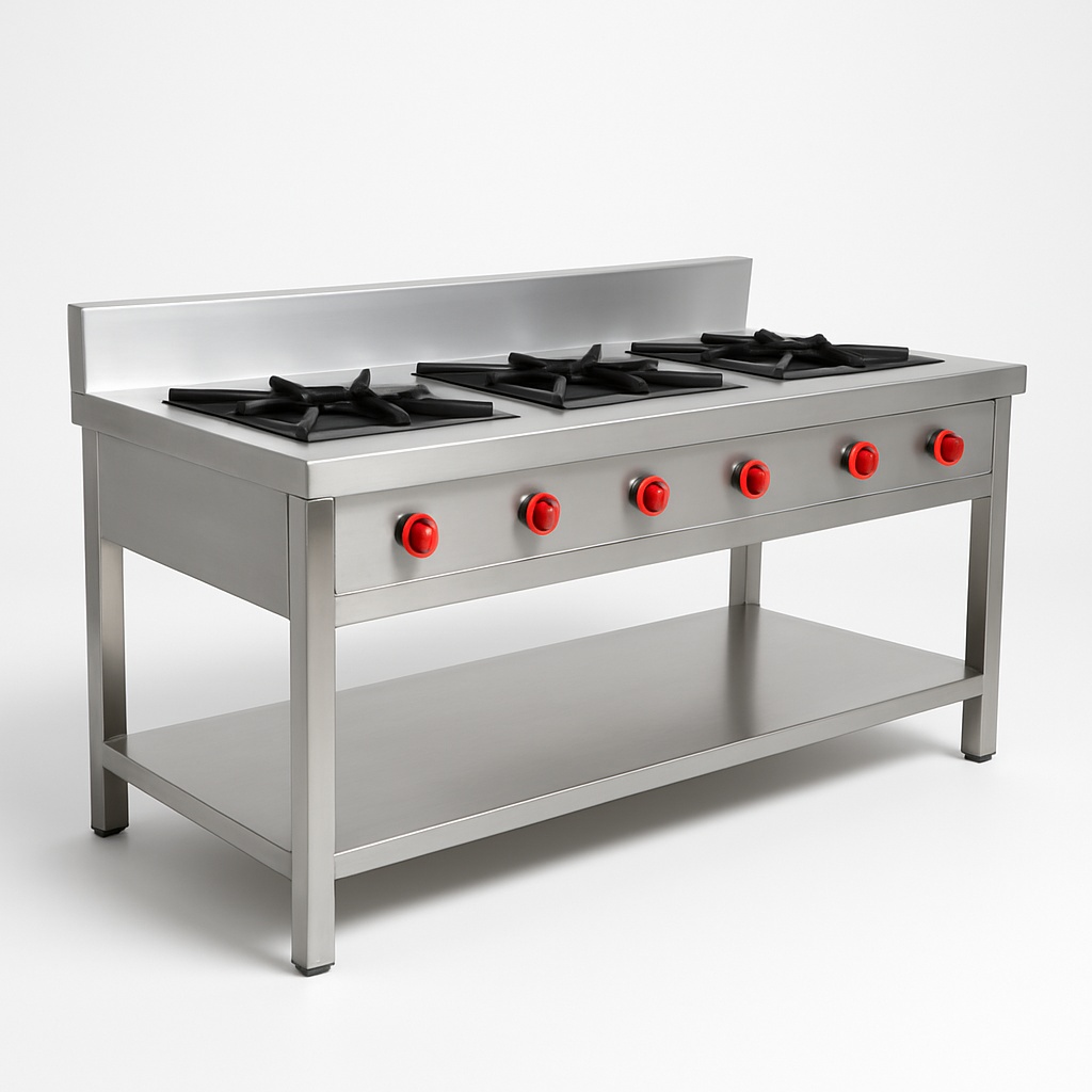 Commercial Stainless Steel Gas Range
