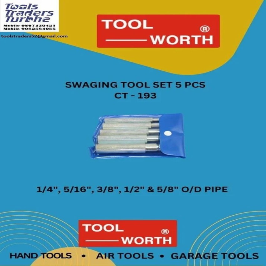 TOOLWORTH 5 Piece Swaging Tool Set