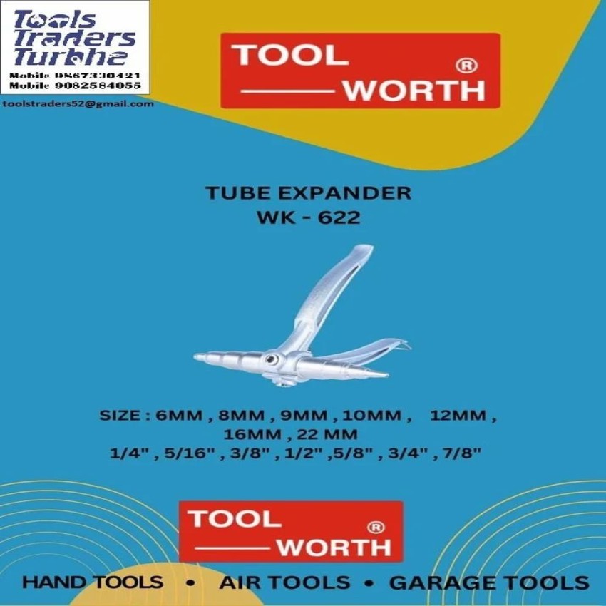 TOOLWORTH Mild Steel TUBE EXPANDER WK-622, 7 Inch