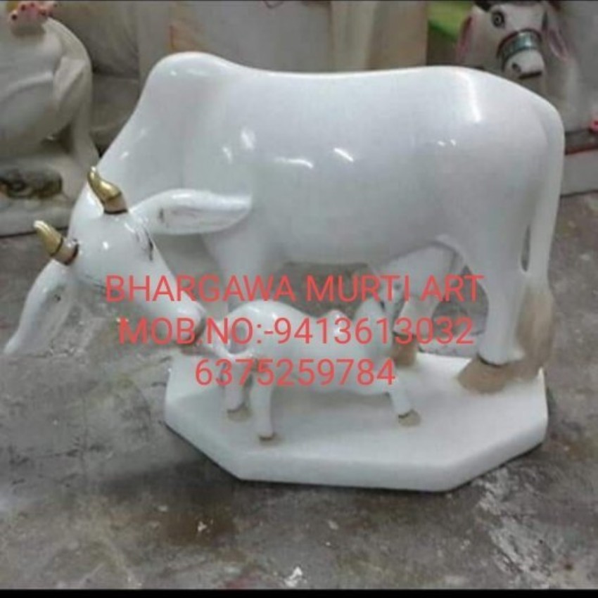 Hindu Gau Mata Marble Sculpture