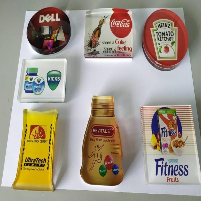 Custom Acrylic Business Paperweights, 80x55mm