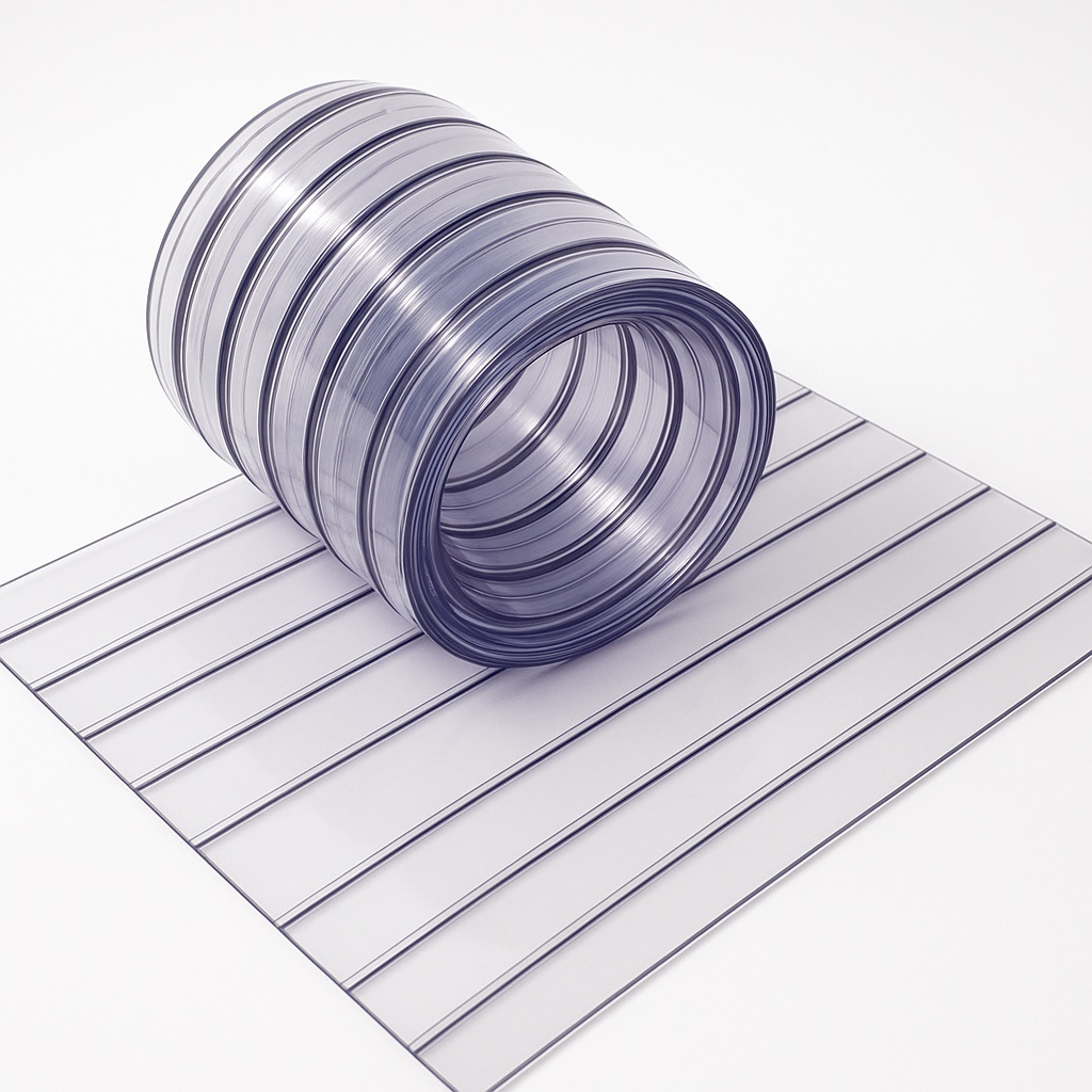 Transparent Ribbed PVC Curtain