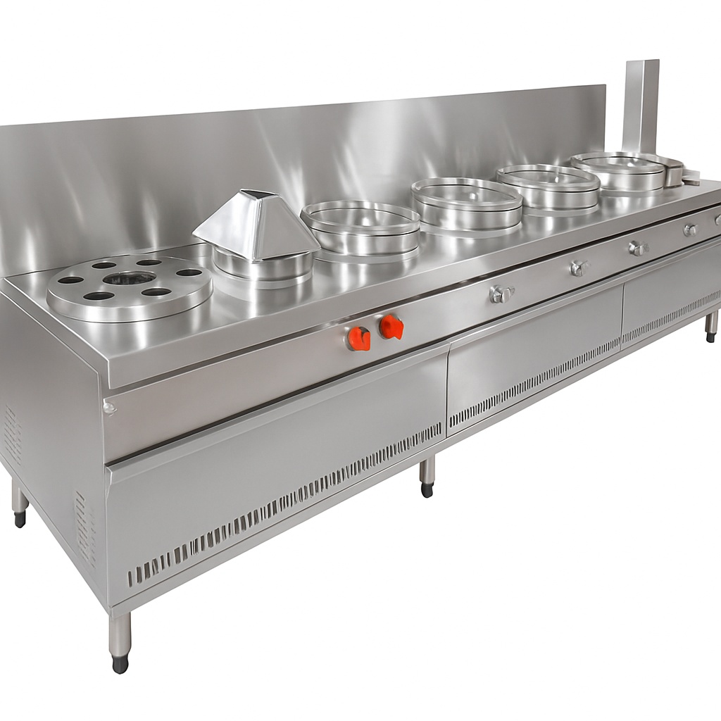 Round Chinese Wok Equipment with Blower Burner