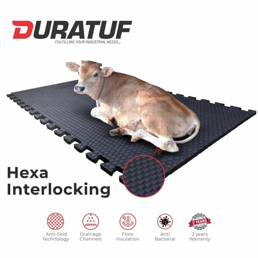 Interlocking Hexagon Cow Mat