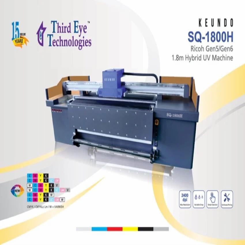 Upto 300sqft Hybrid UV Printer