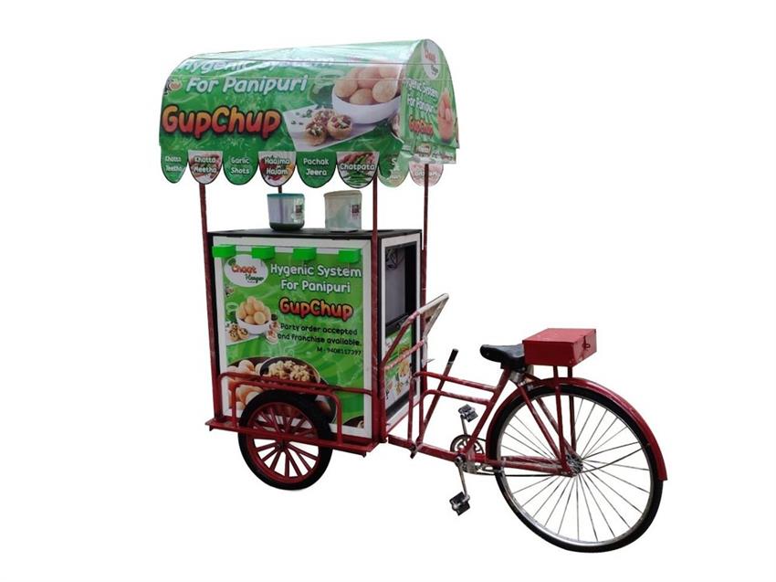 Upvc Steel Iron Pani Puri Rickshaw 40L 60W
