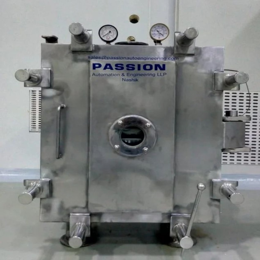 SS Semi-Auto Vacuum Tray Dryer