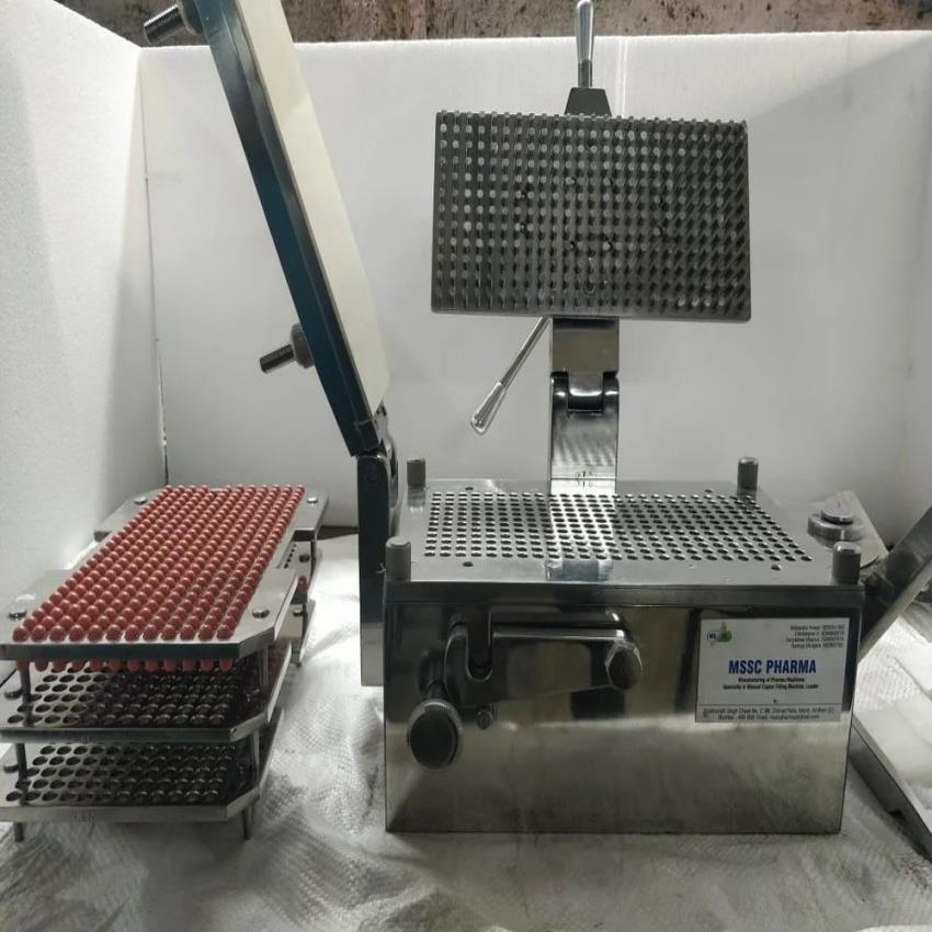 Manual Vegetal Capsule Filler, 5000 Capsules/Hour