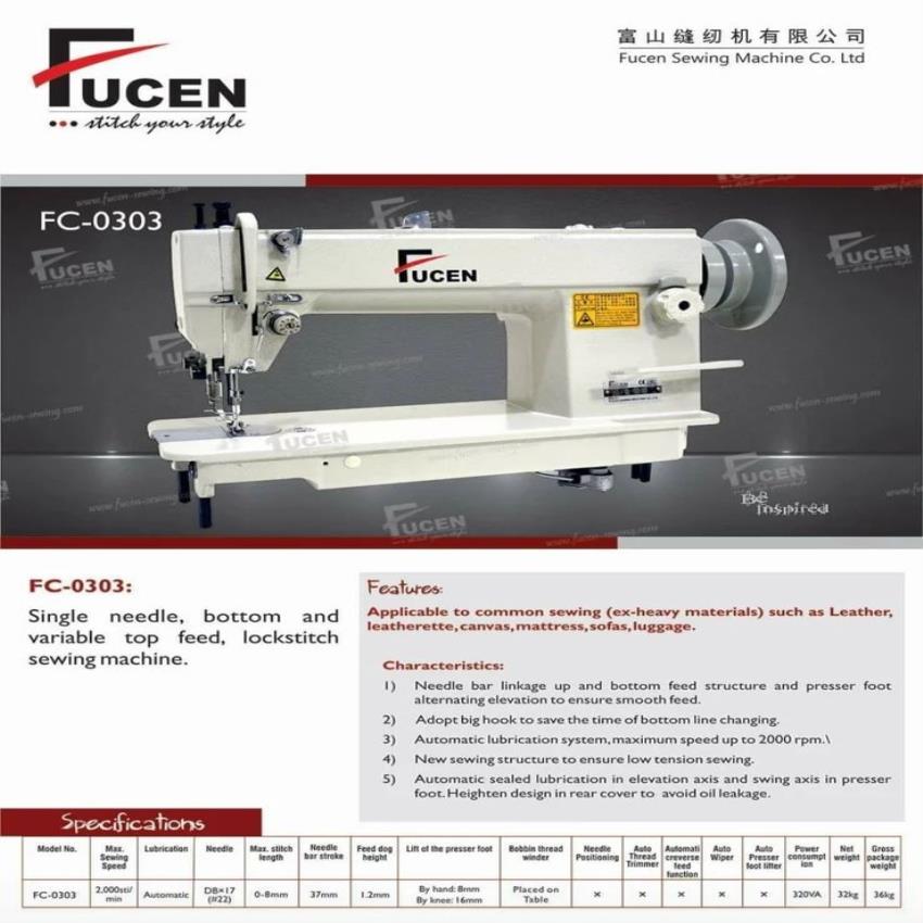 FUCEN 303 Walking Foot Leather Sewing Machine