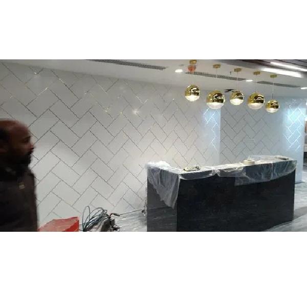 Wall Panel with Laser Brass Inserts