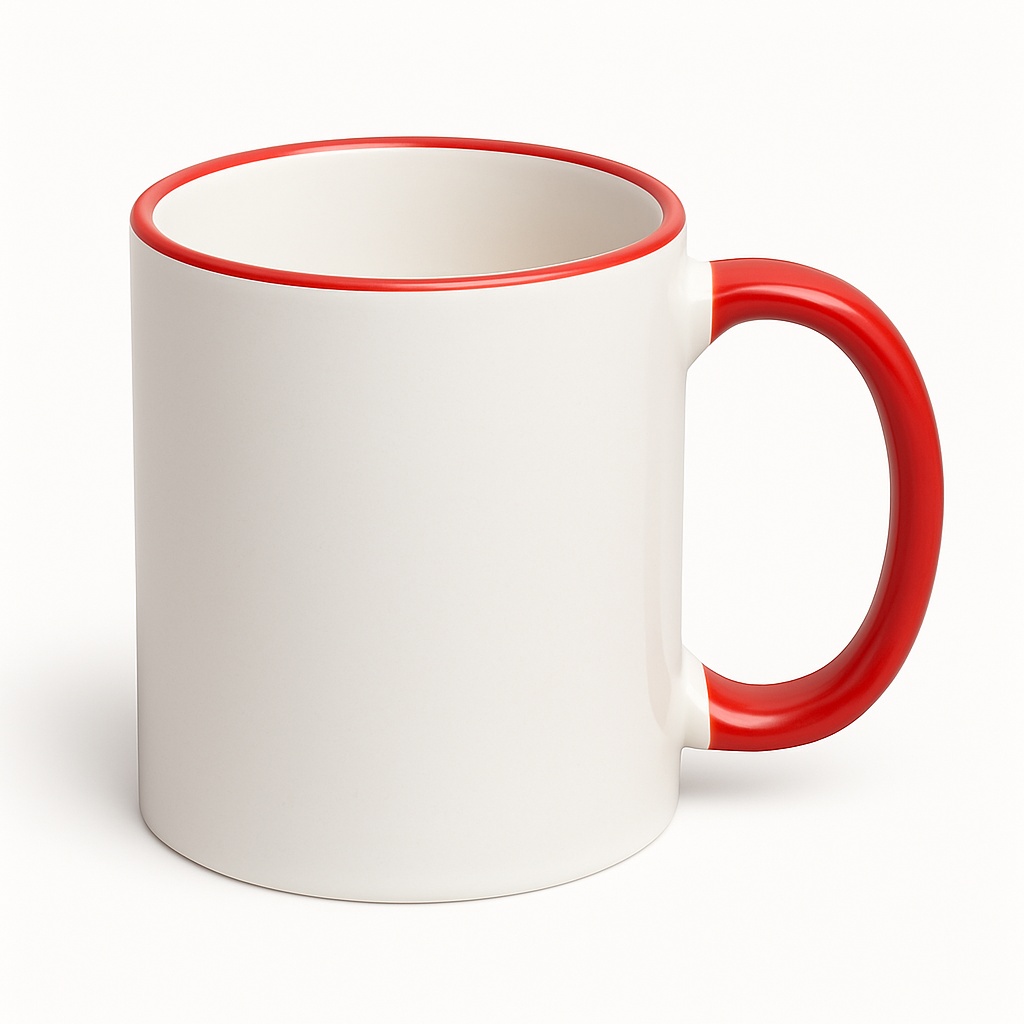 White Ceramic Handle Coffee Mug