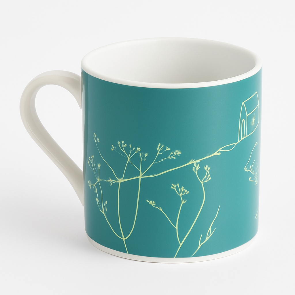 White Ceramic Printed Coffee Mug, Personal Use