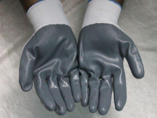 White Cotton Nitrile Coated Cut Resistance Gloves