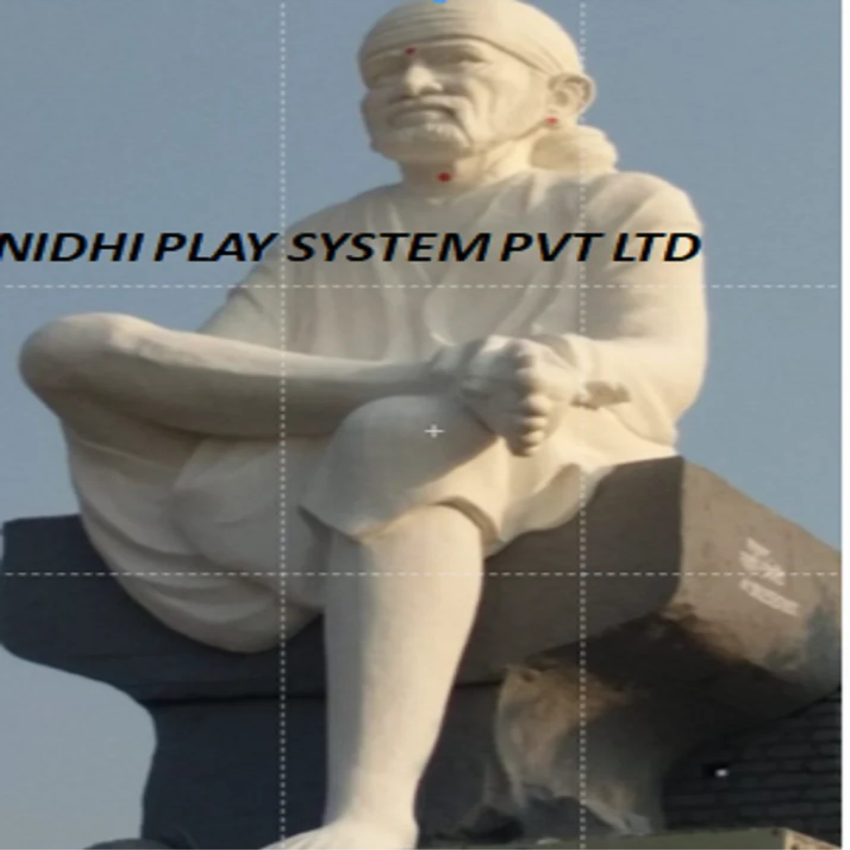 15 Feet White FRP Om Sai Bhagwan Statue