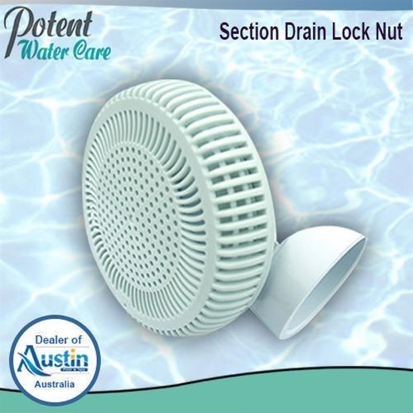 White FRP Pool Drain Lock Nut, Round