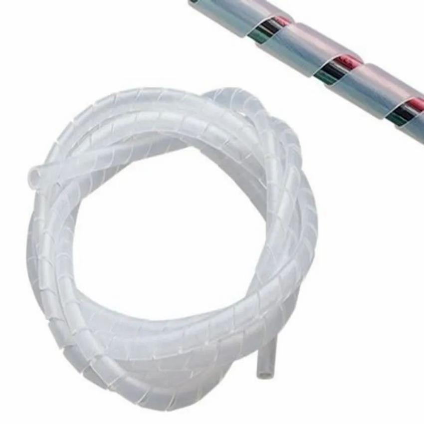 HDPE Plastic Spiral Protective Sleeve, White